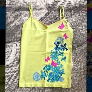 Butterfly Floral sleep tank top